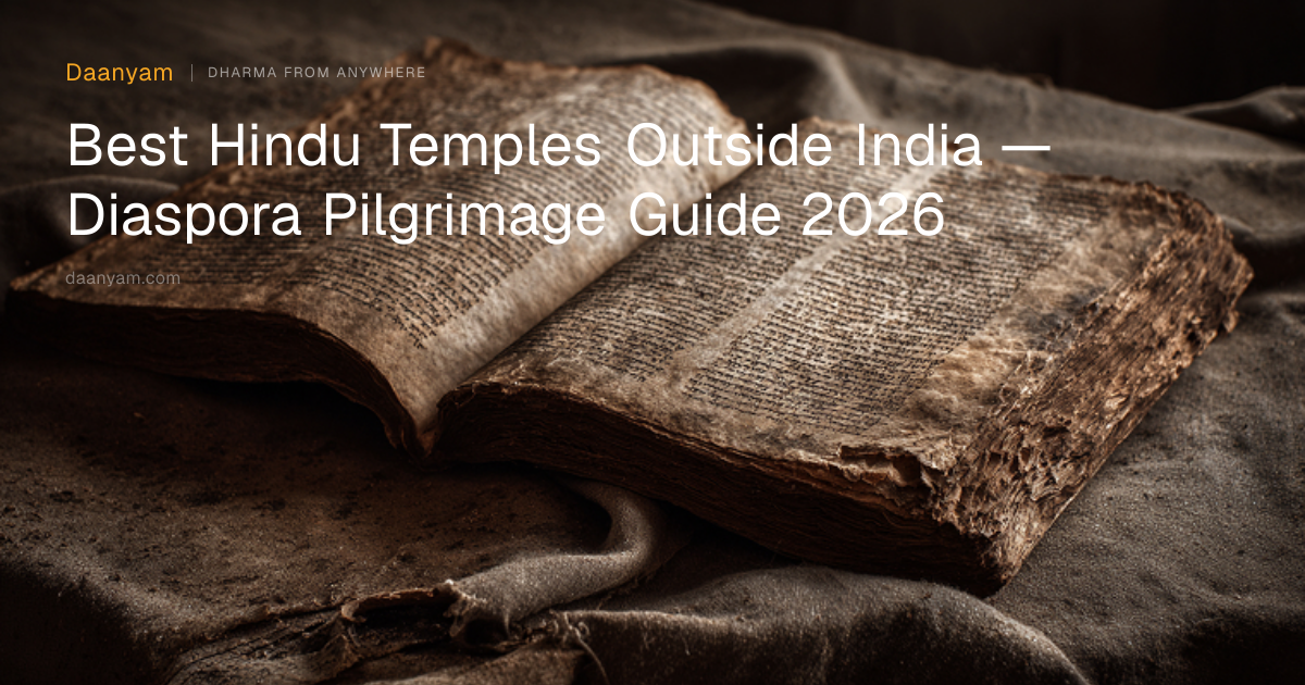 Best Hindu Temples Outside India — Diaspora Pilgrimage Guide 2026